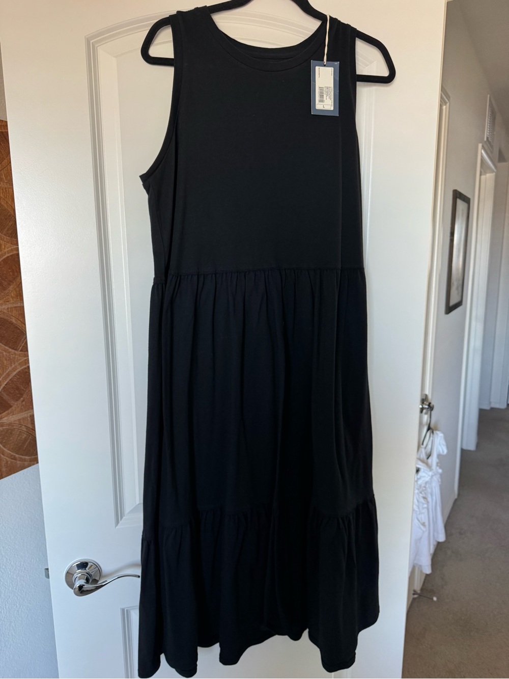Universal Thread Black Sleeveless Tiered Maxi Dress NWT